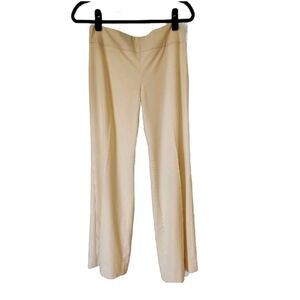 Trina Turk size 8 NWOT cream lined straight leg side zip no pockets pants